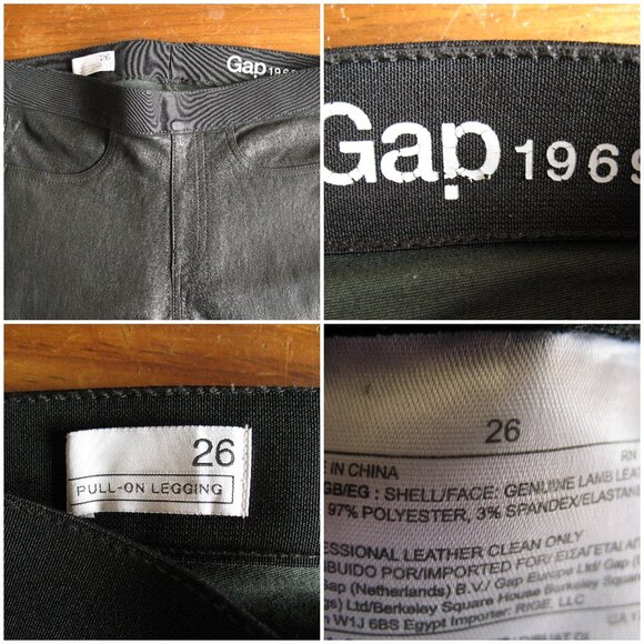 Gap 1969 Leather Pull-On Legging Jean 26 XS - Picture 7 of 7
